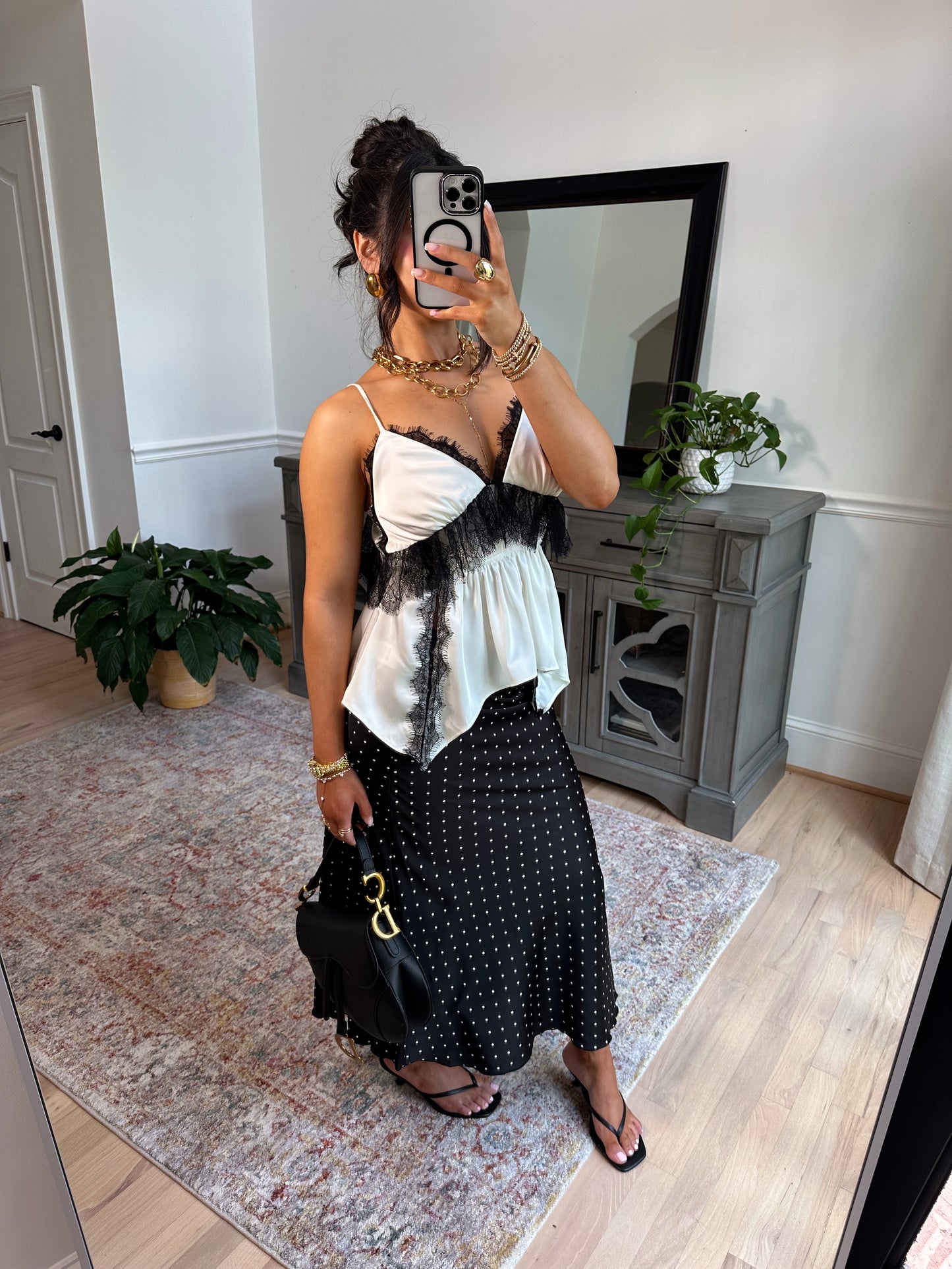 Soft Edge Satin Lace Top