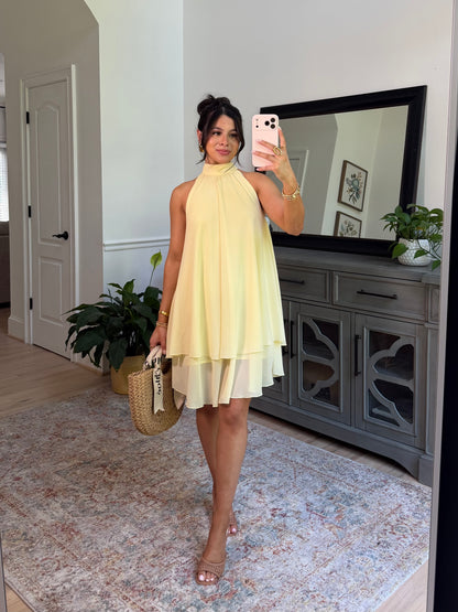 Sunshine Halter Flowy Dress