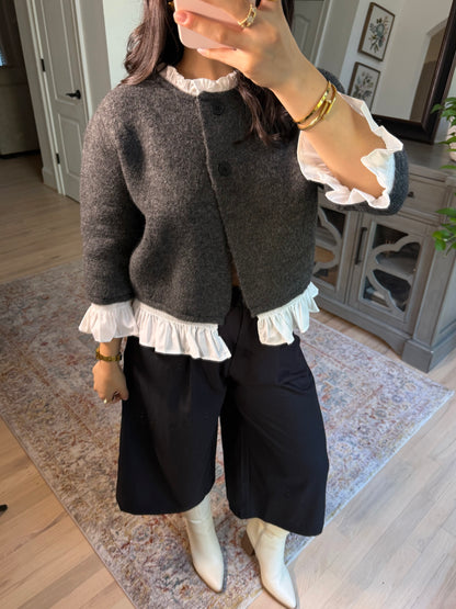 Camille Poplin Cardigan Sweater