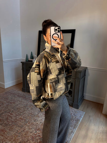 Mountain Lodge Patchwork Sherpa Sweater