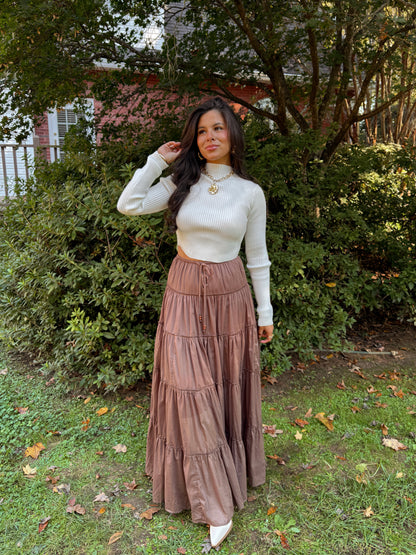 Picture Perfect Mocha Skirt