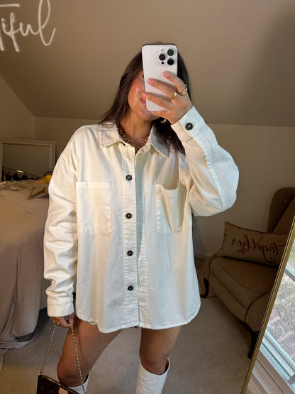 Cream Button-Up Jacket