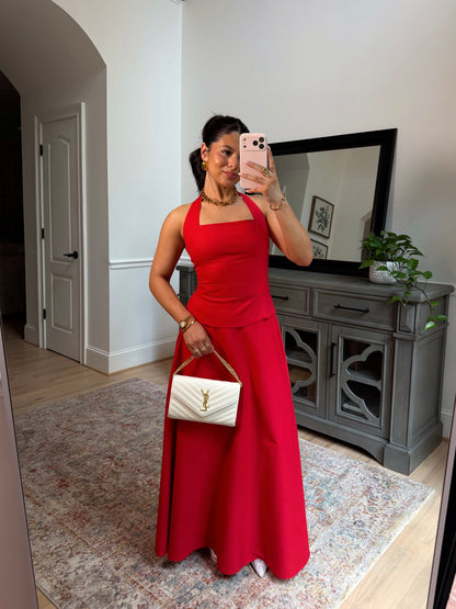 Love Letter Red Top & Skirt Set