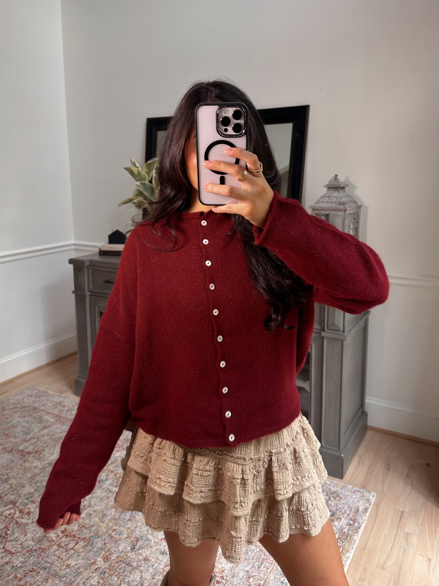 Wine Cardigan