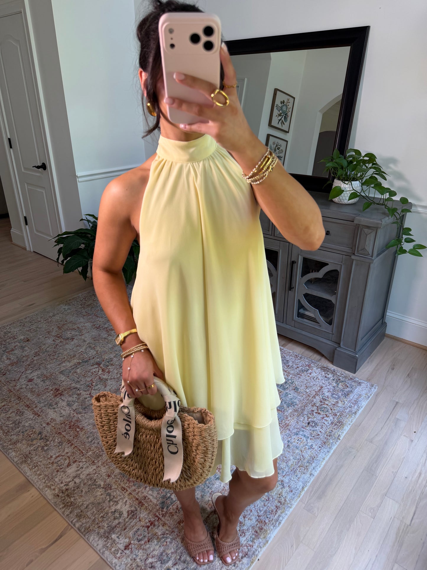 Sunshine Halter Flowy Dress