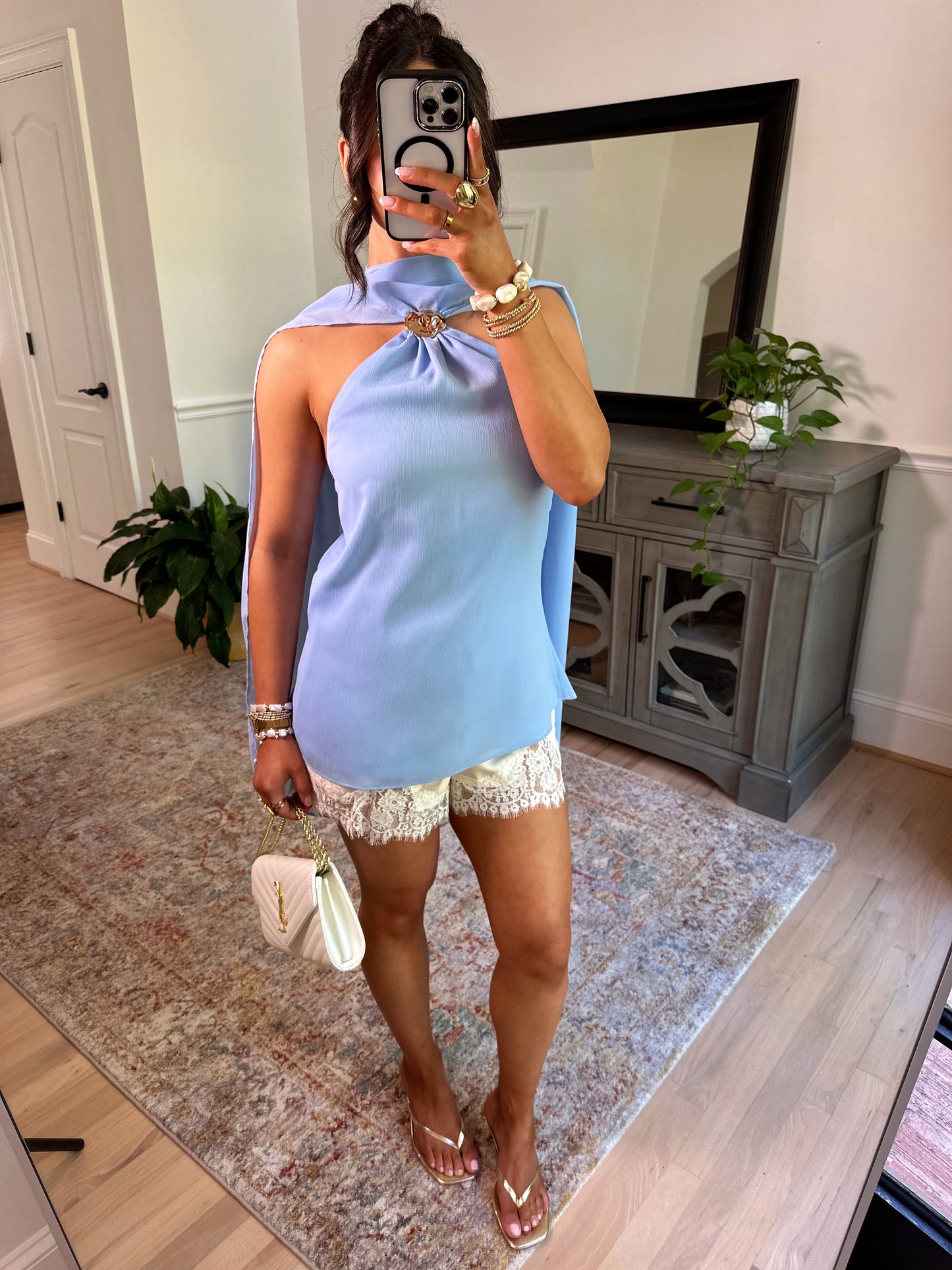 Golden Tide Drape Top