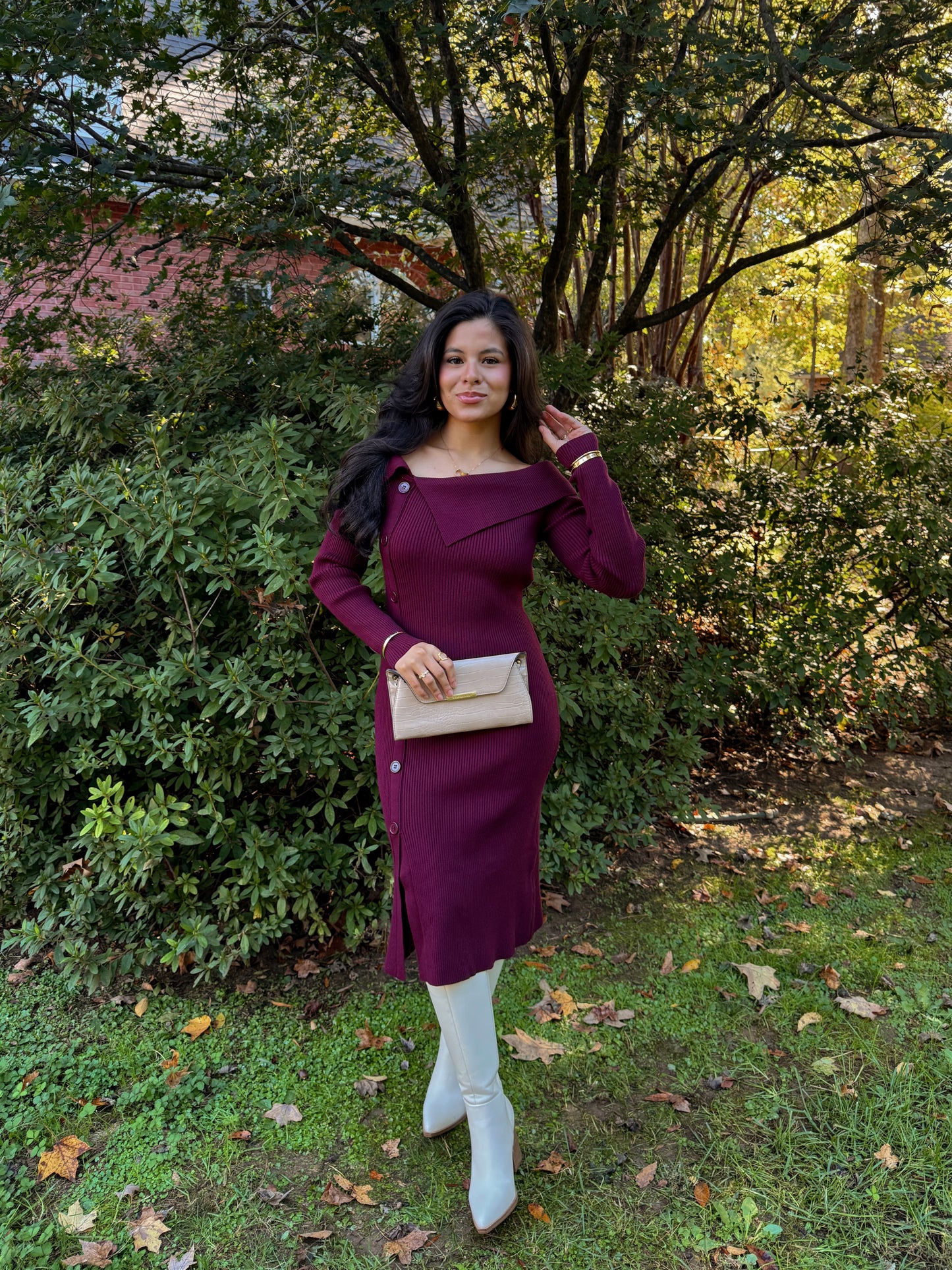 Serving Looks Sweater Midi Dress