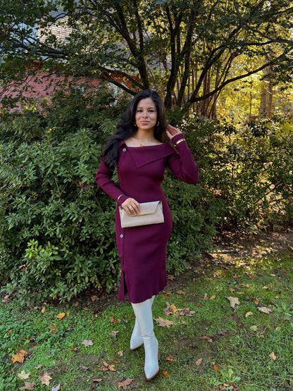 Serving Looks Sweater Midi Dress