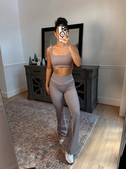 Brown Sugar Gingham Active Set