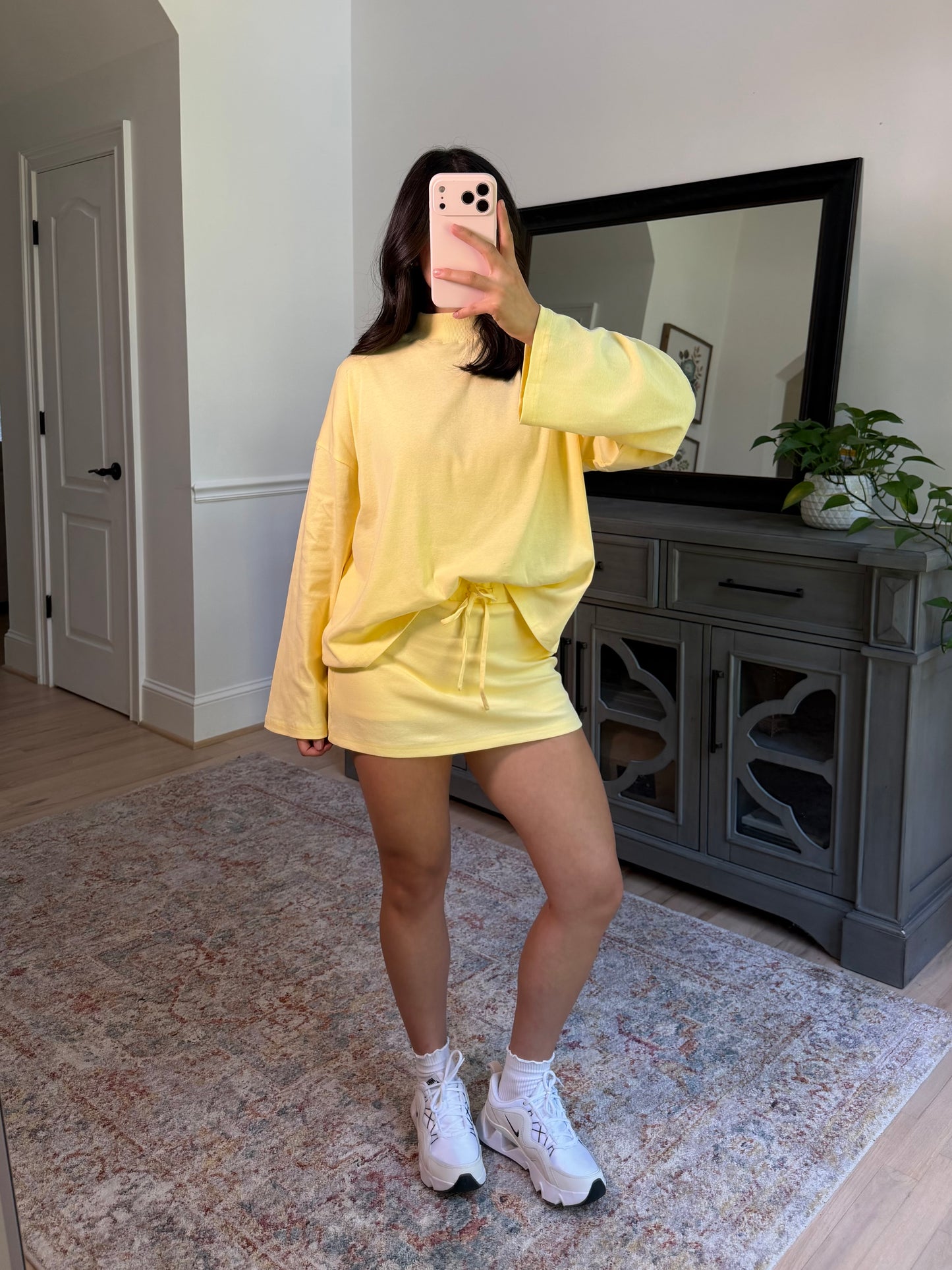 Maple Yellow Mockneck & Skort Set