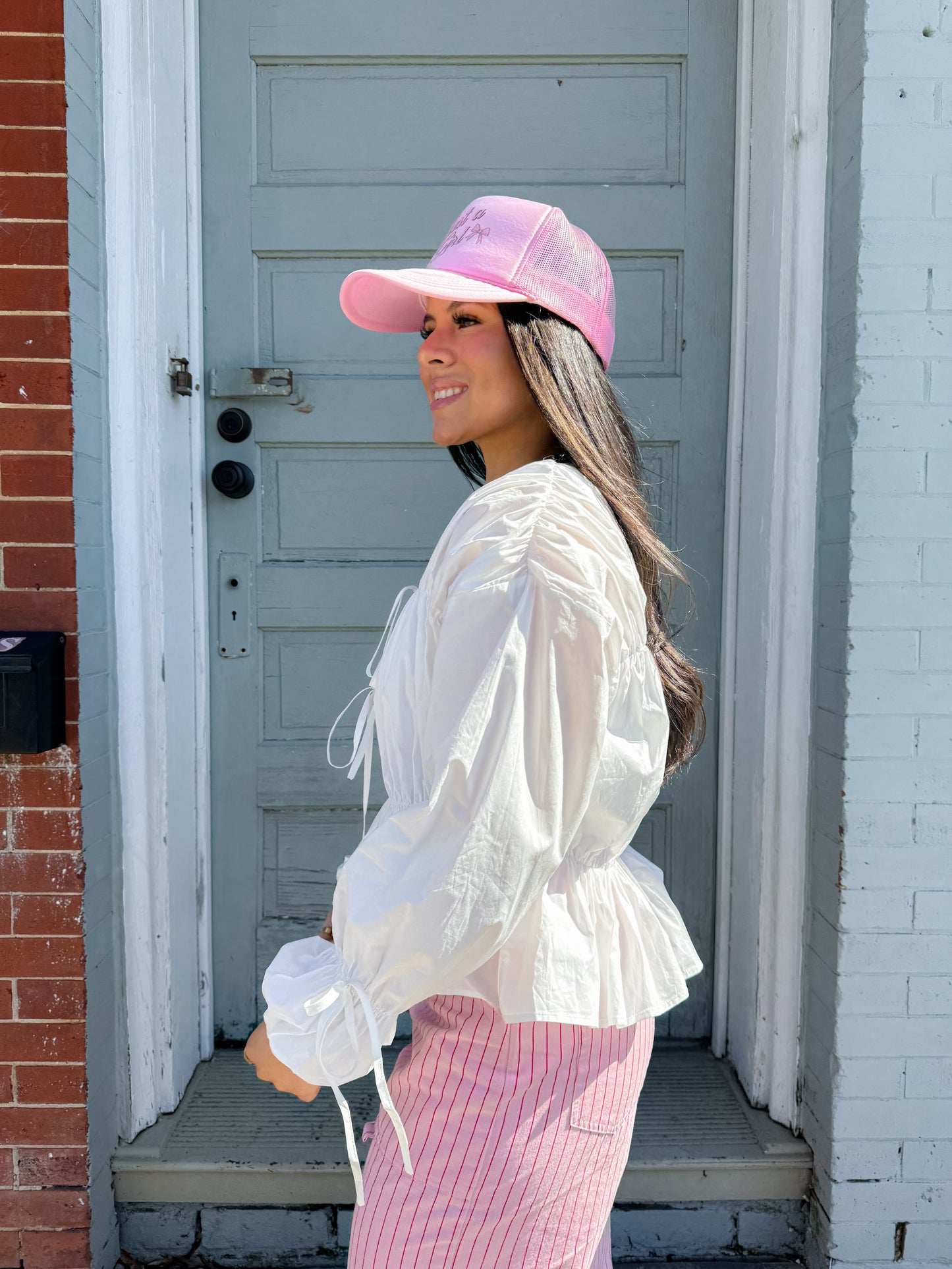 Darling White Ruffle Top