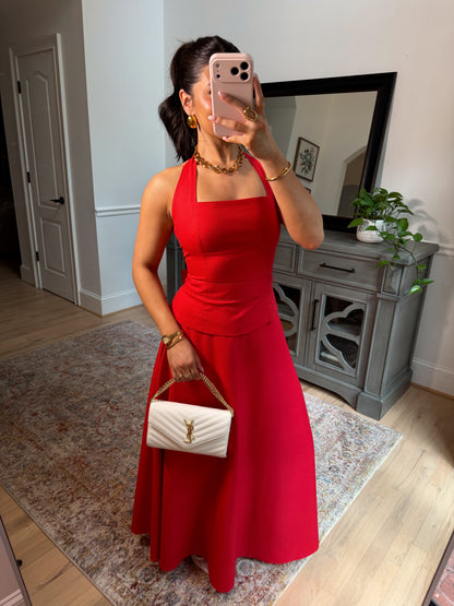 Love Letter Red Top & Skirt Set