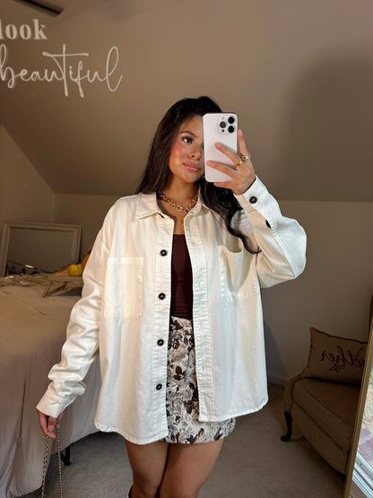 Cream Button-Up Jacket
