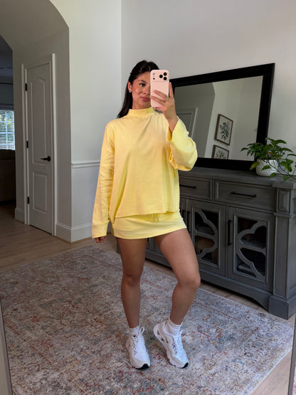Maple Yellow Mockneck & Skort Set