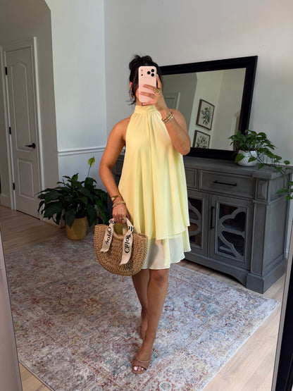 Sunshine Halter Flowy Dress