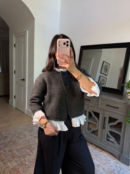 Camille Poplin Cardigan Sweater