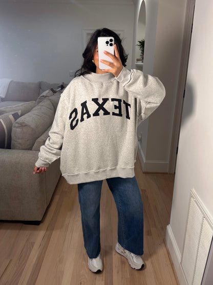 TX Reversible Oversized Mockneck Sweatshirt