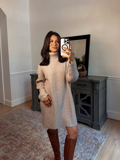 Toasted Marshmallow Sweater Dress