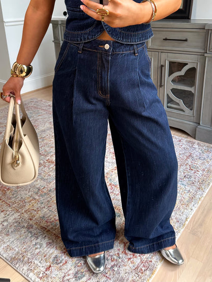 Indigo Wide Leg Jeans