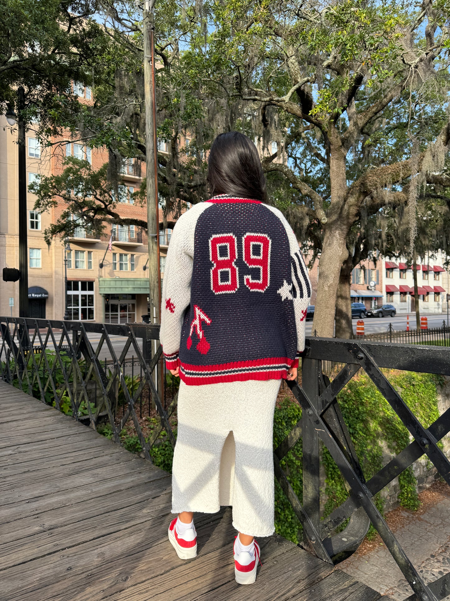 89 Varsity Knit Zip Up Jacket