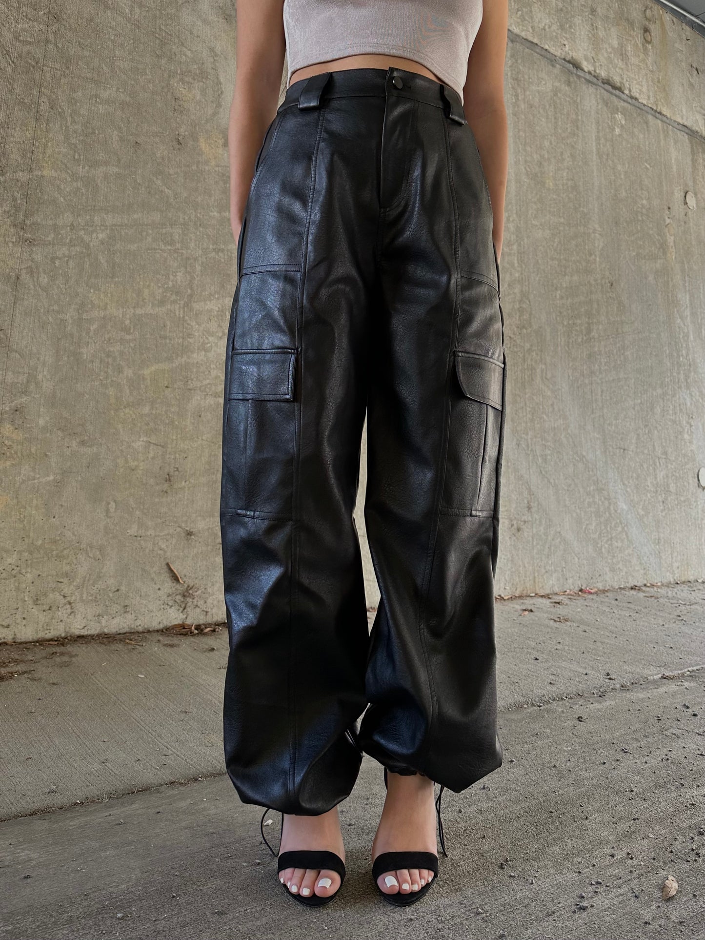 Signature Leather Cargo Pants