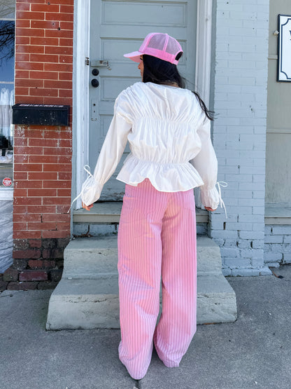 Darling White Ruffle Top