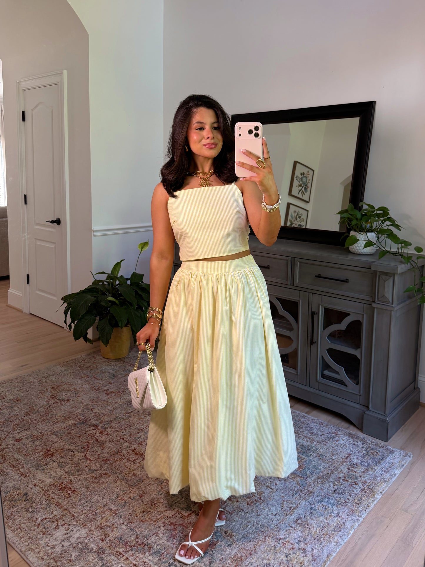 Limoncello Striped Top & Skirt Set