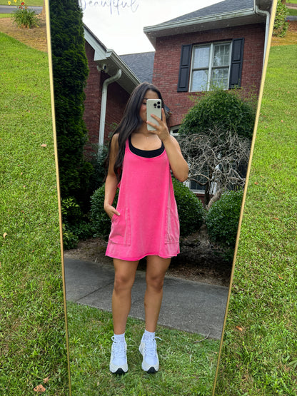 Pink Romper Active Dress