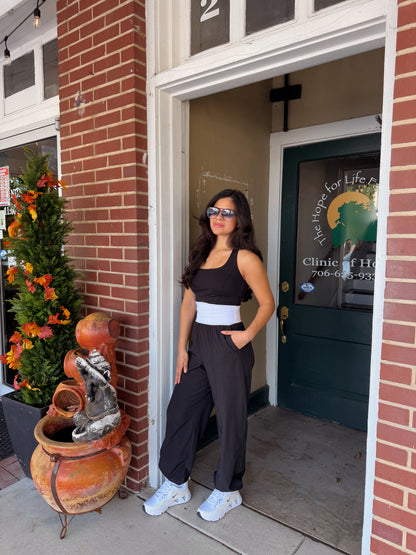 Black & White It Girl Jumpsuit
