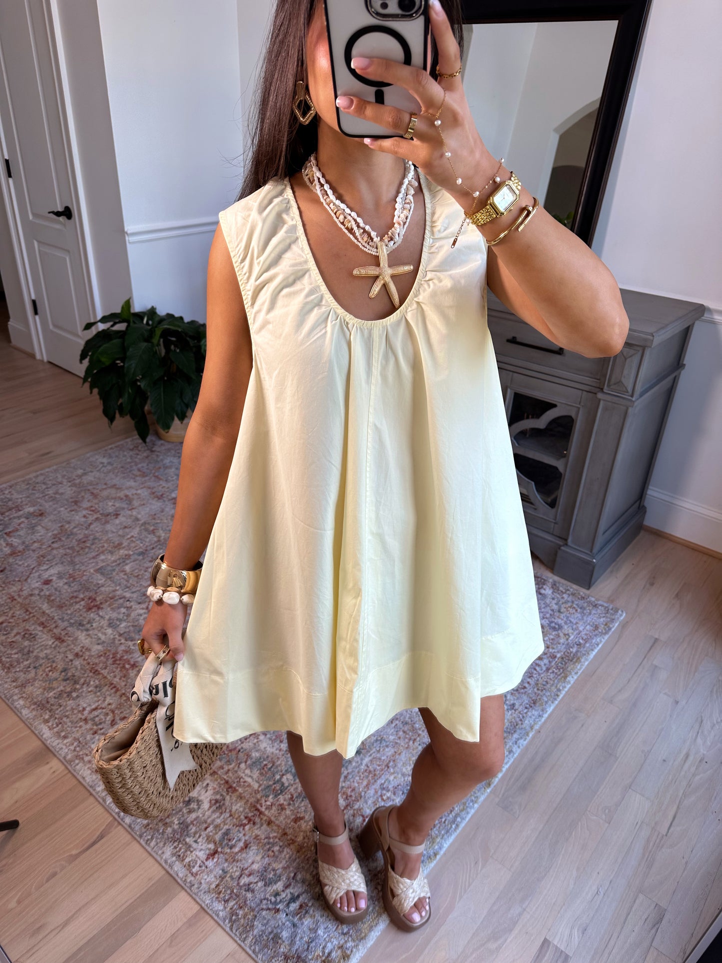 Limone Sorbet Flowy Dress