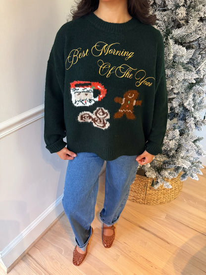 Best Morning Of The Year Knit Sweater