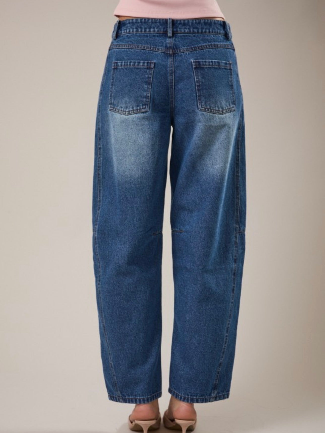 Cleo Mid-Rise Barrel Jeans