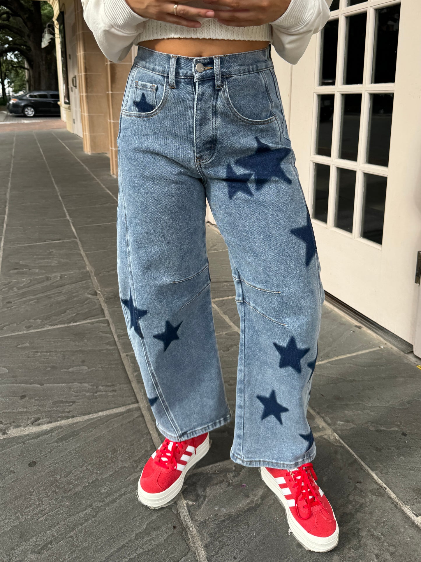 Shooting Star Dyed Barrel Jeans