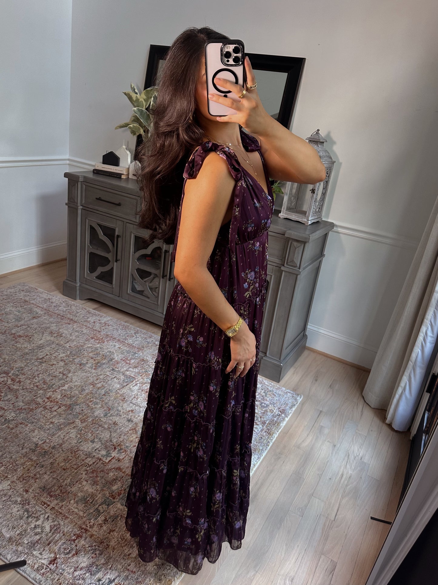 Enchanted Deep Purple Maxi Dress