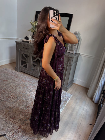 Enchanted Deep Purple Maxi Dress