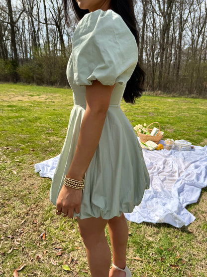 Sage Bubble Dress