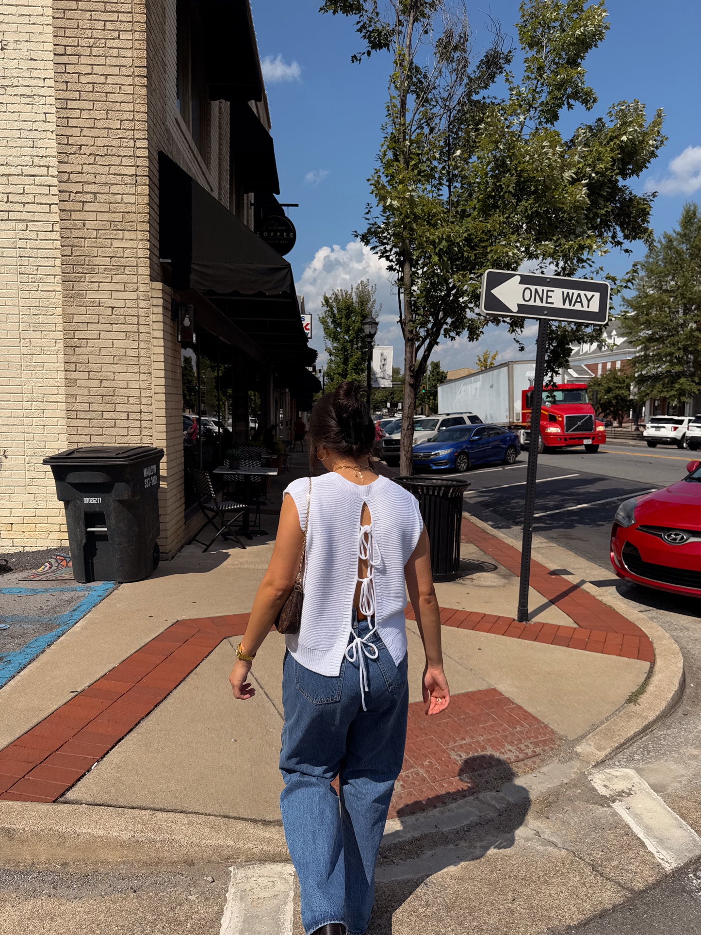 Ivory Open Back Knit Top
