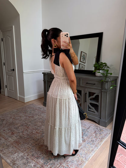 Lovely in Dots Bow Midi Dress