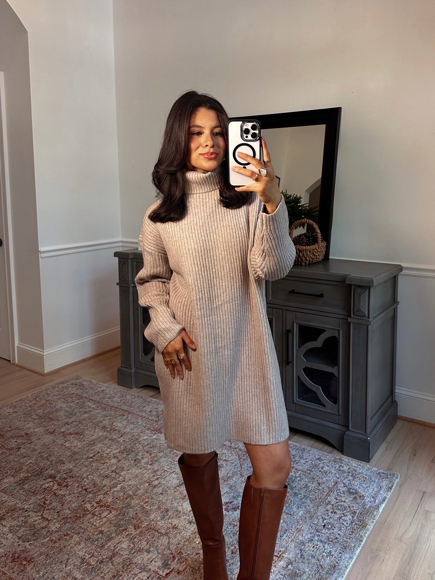 Toasted Marshmallow Sweater Dress