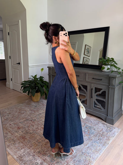 Bluebell Denim Drop Waist Dress