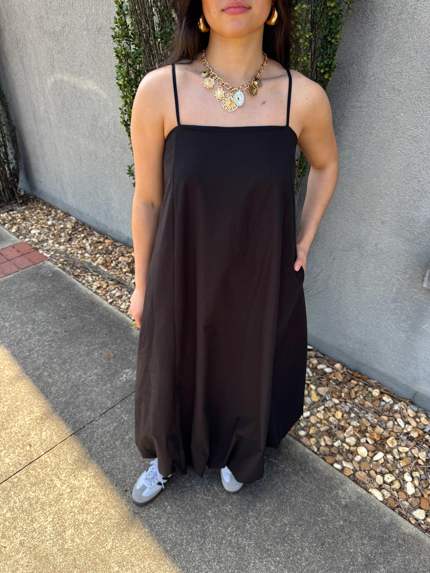 Black Bubble Maxi Dress