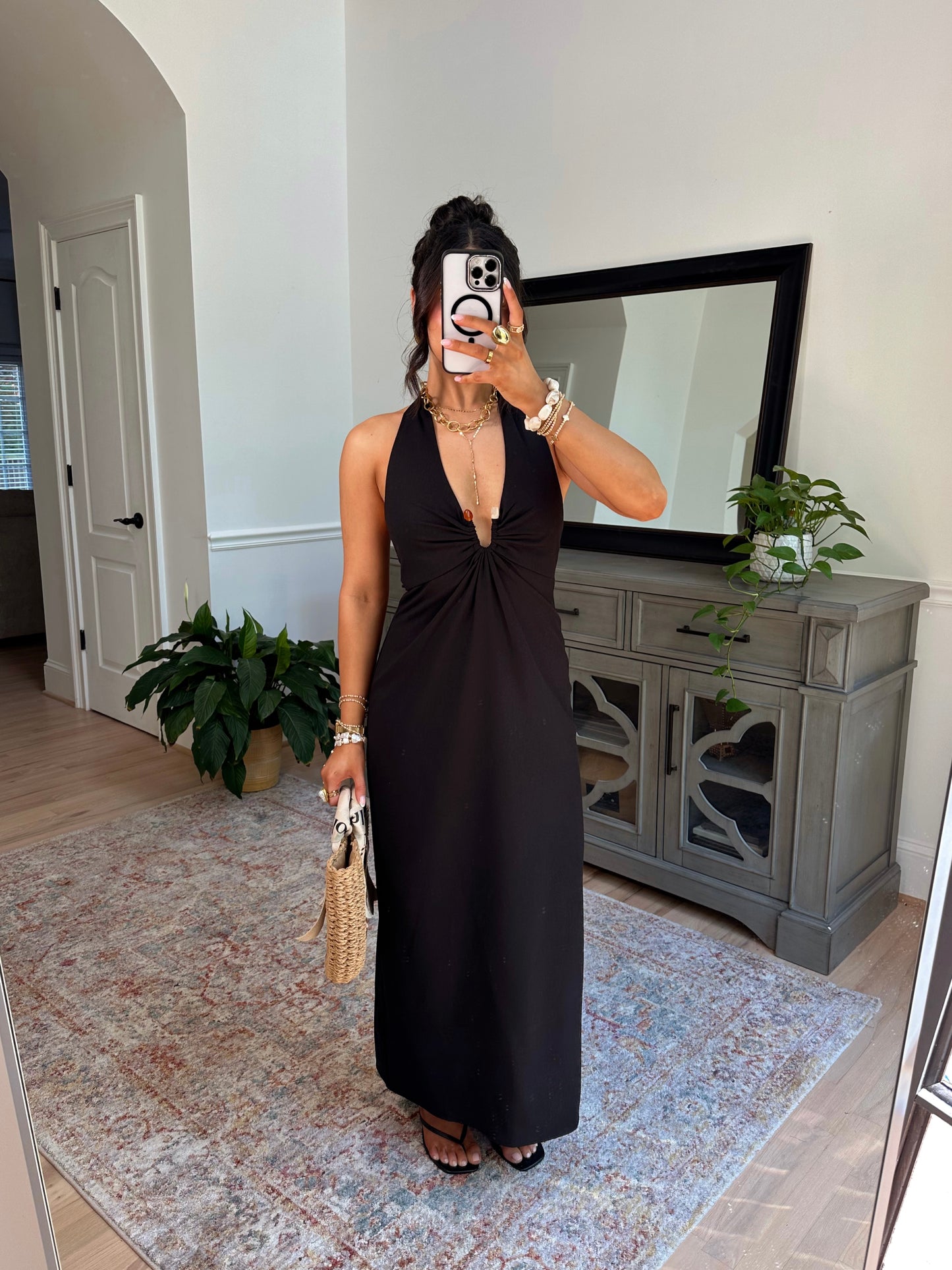 Island Muse Beaded Halter Dress
