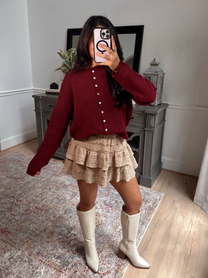 Wine Cardigan