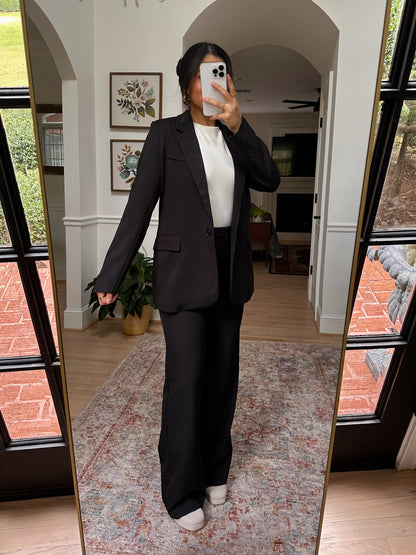 Black Blazer & Trouser Set