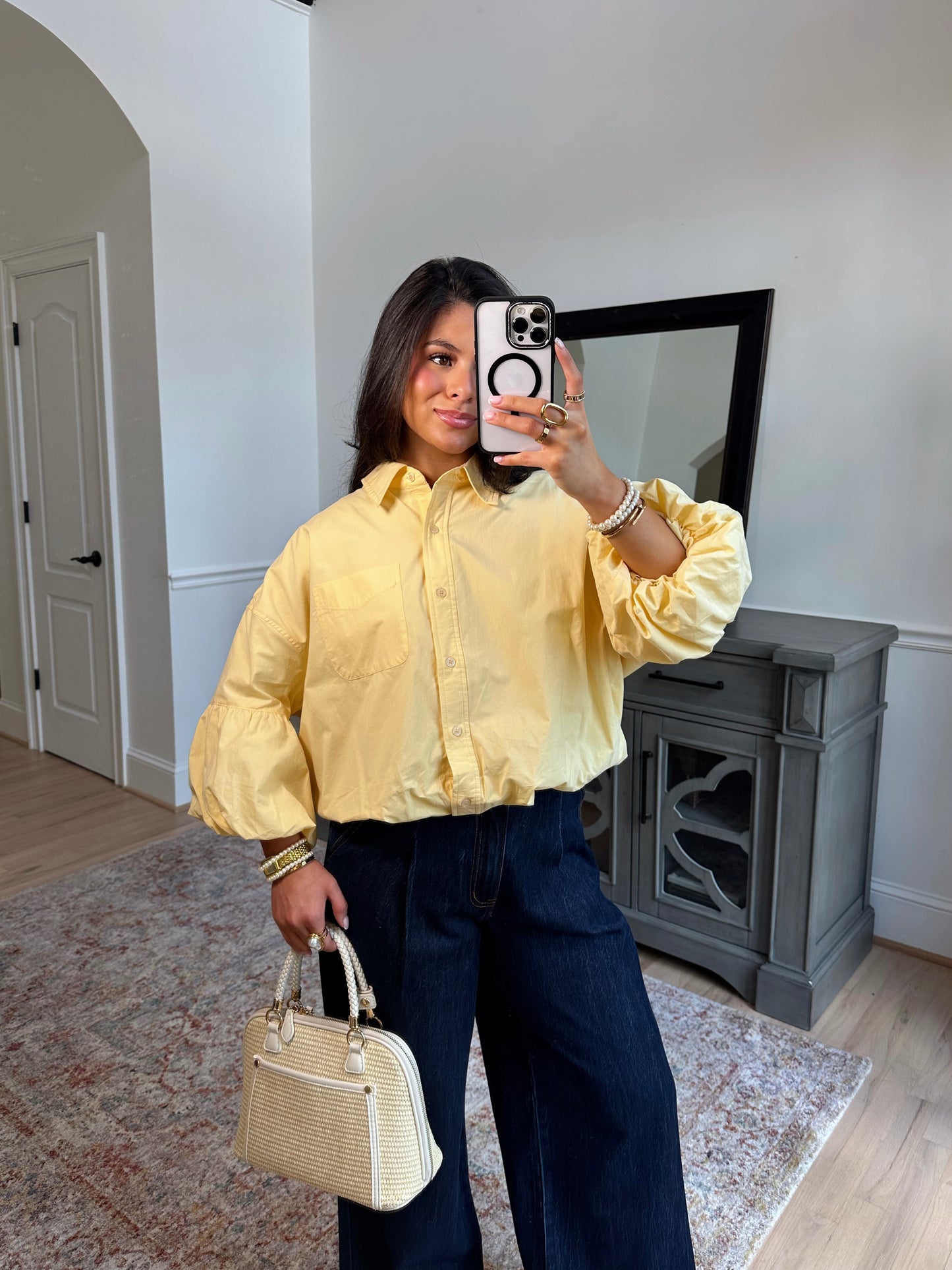 Golden Hour Bubble Hem Top