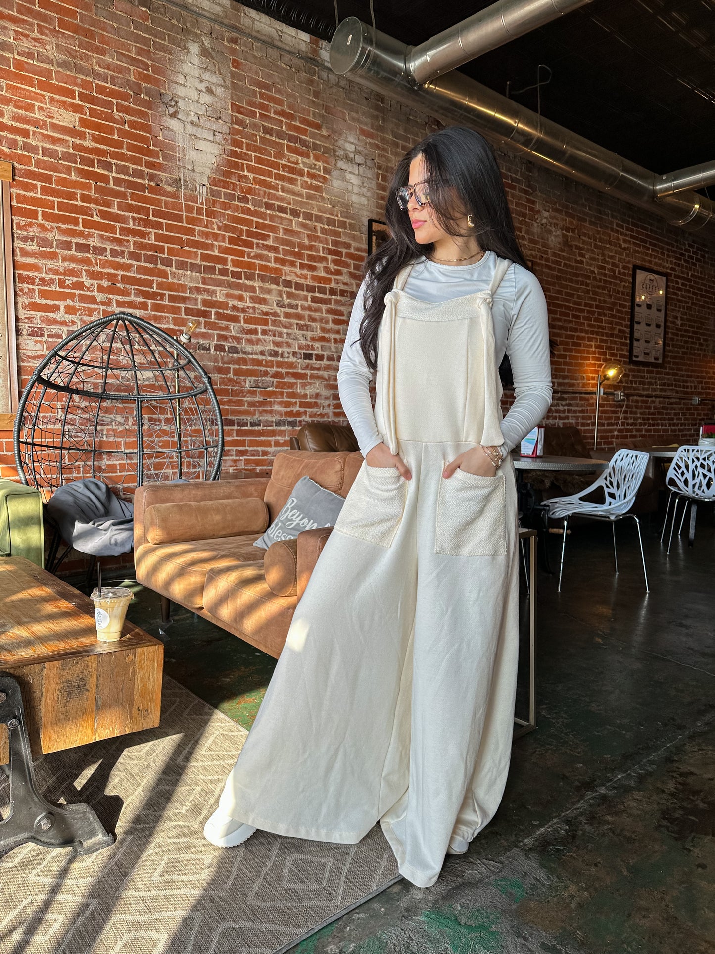 Cozy Cream Wide-Leg Jumpsuit