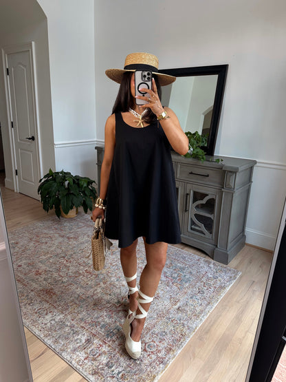 St. Tropez Black Flowy Dress