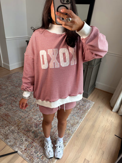 XOXO Mockneck Striped Set