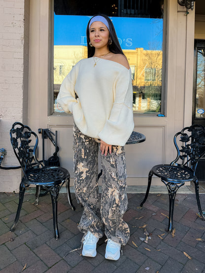 Ivory Slouchy Sweater