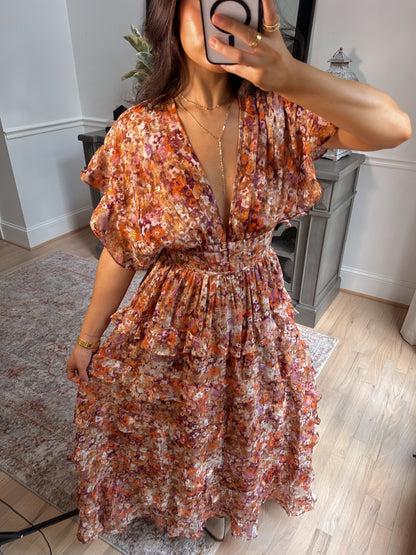 Marigold Ruffles Maxi Dress